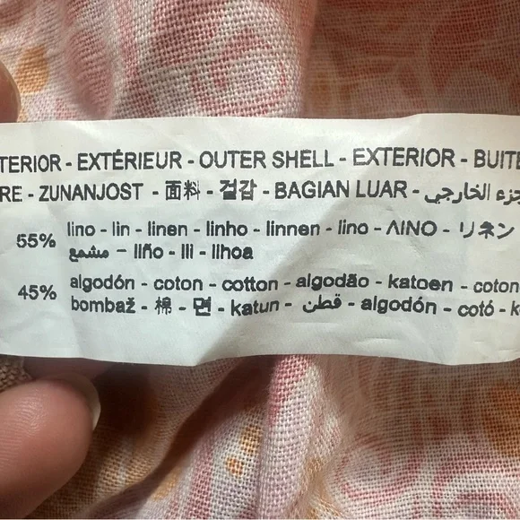 Zara Orange & Pink Printed Oversized Crop Top Size Large - Picture 15 of 15